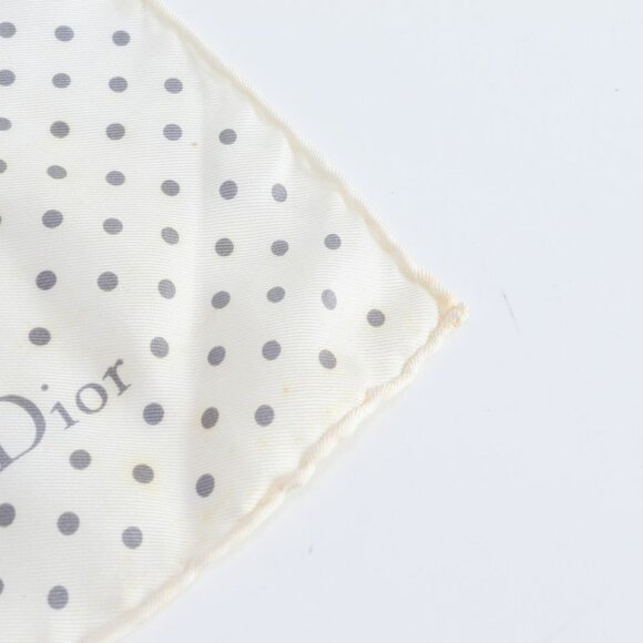 Dior Silk 100% Scarf Carnation Flower Floral Pattern Dot Beige Pink - Picture 8 of 10